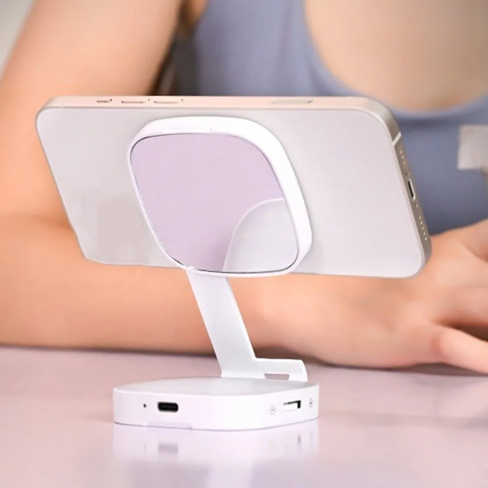 360° Magnetic Phone Selfie Light with Makeup Mirror