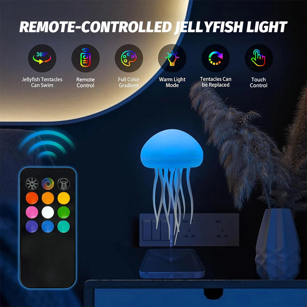 Jellyfish Night Light With Remote Control