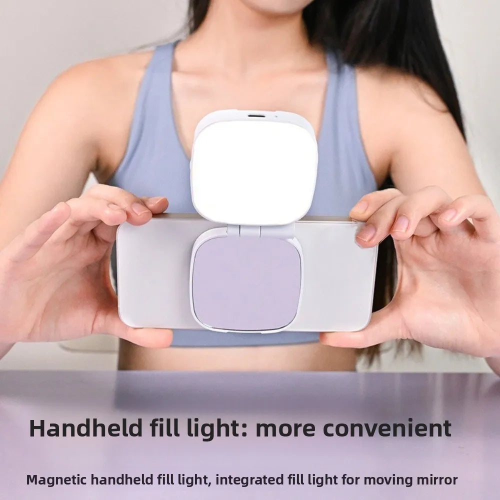 360° Magnetic Phone Selfie Light with Makeup Mirror