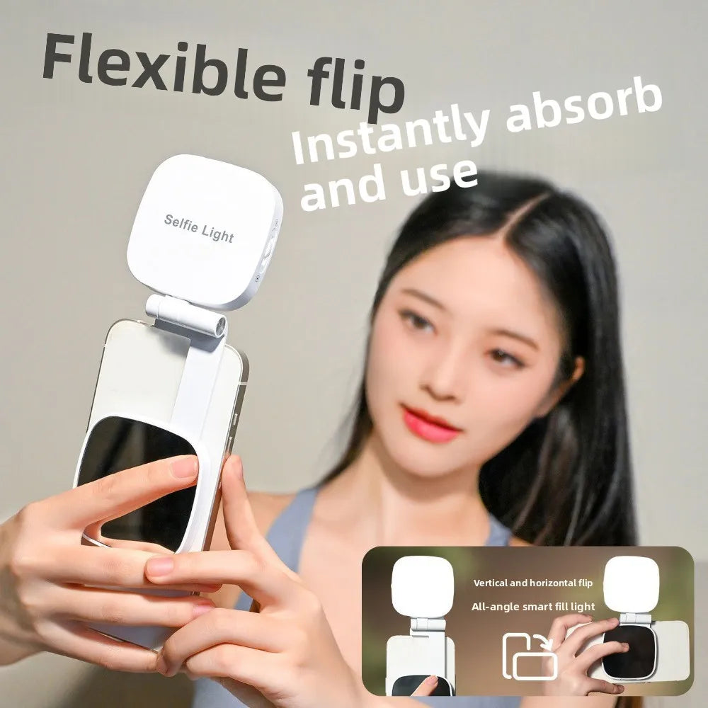 360° Magnetic Phone Selfie Light with Makeup Mirror